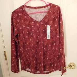 Long Sleeve Womens Tee Small NWT
